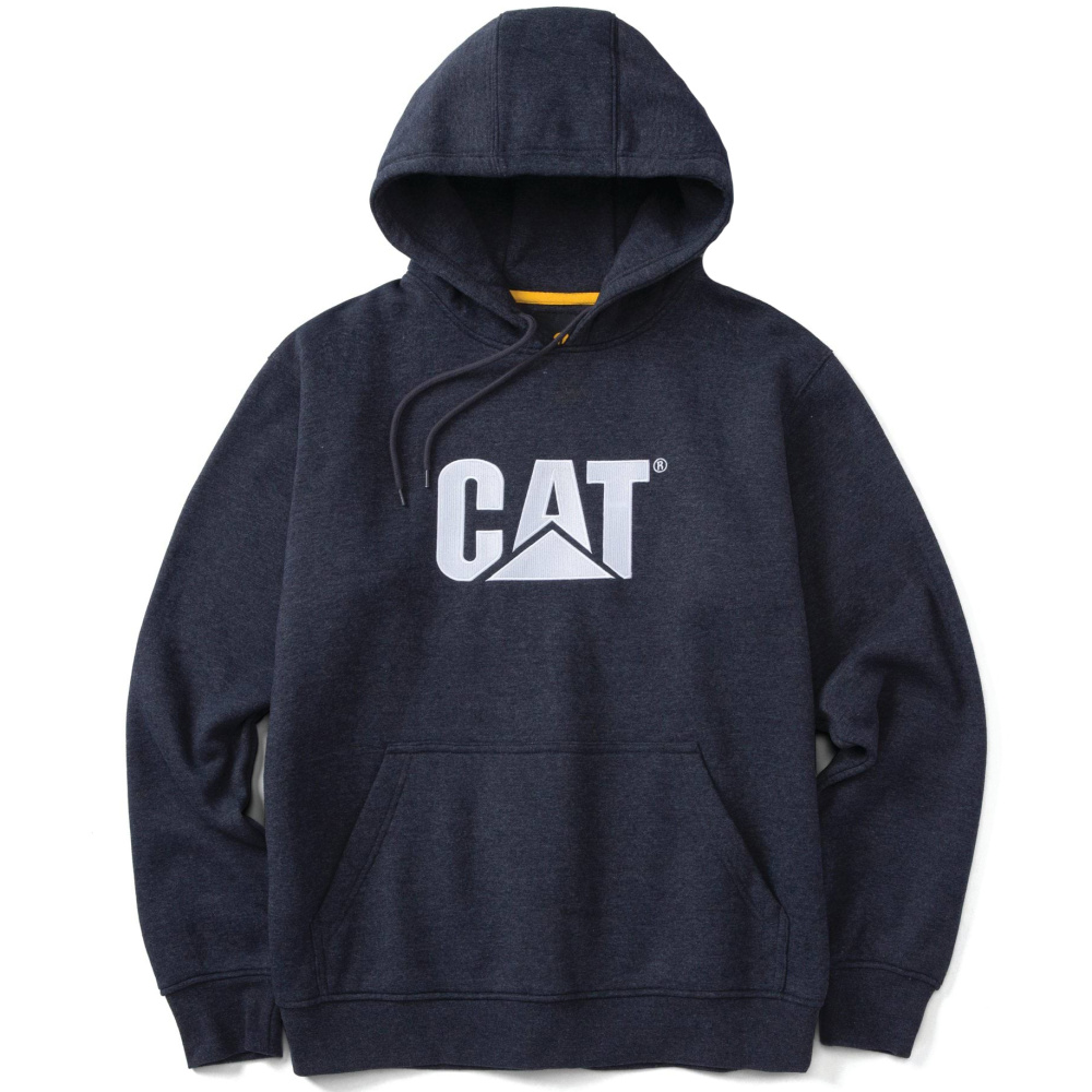 részlet Caterpillar férfi pamut kényelmes modern Trademark pulóver sötétkék