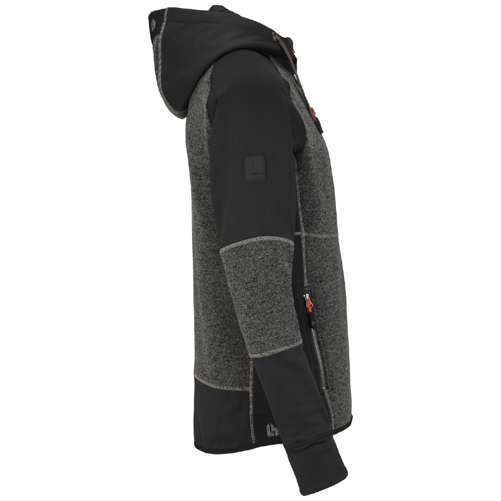 részlet LBRADOR Sweden Aereo fekete férfi pulóver/kabát 4-irányú stretch anyagból