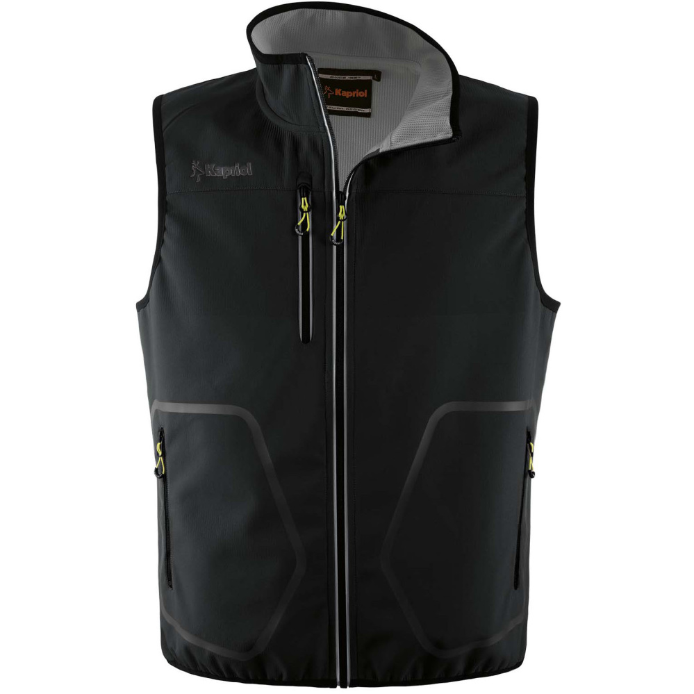 részlet KAPRIOL Tech černá pánská softshell vesta