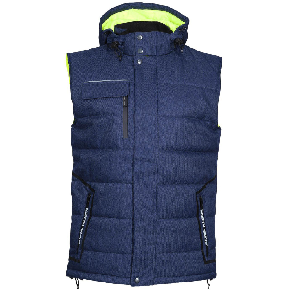 részlet Nine Worths Maximy kék férfi munkavédelmi mellény WP 5000 mm