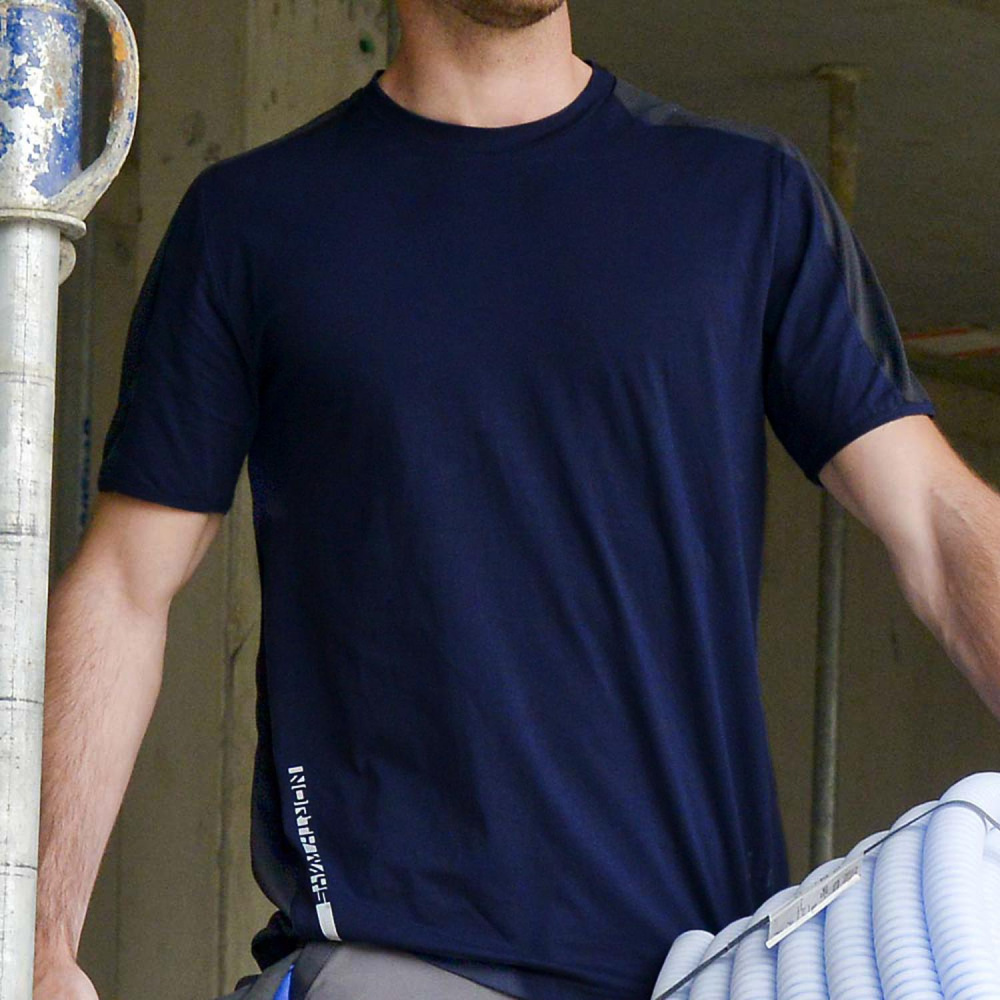 részlet NORTH WAYS Andy modré pánské triko 100% Ba