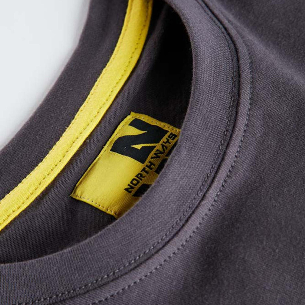 részlet NORTH WAYS Duck šedé pánské pracovní triko 100% Ba