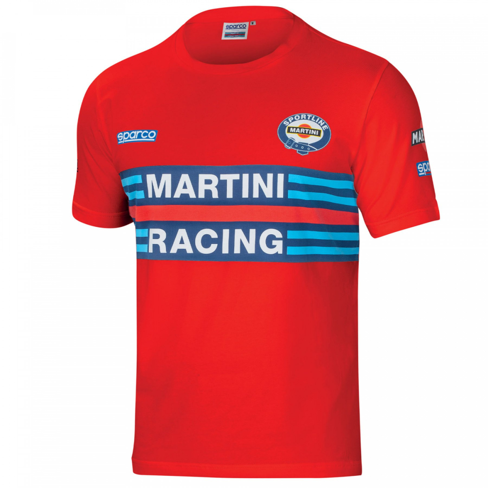 részlet SPARCO Martini Racing červené pánské triko