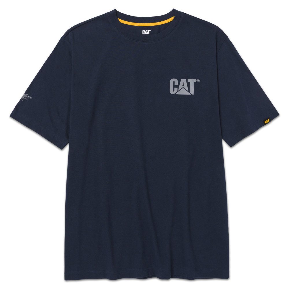 részlet CATERPILLAR Graphic Tee szürke férfi póló, kényelmes, modern, látványos CAT mint