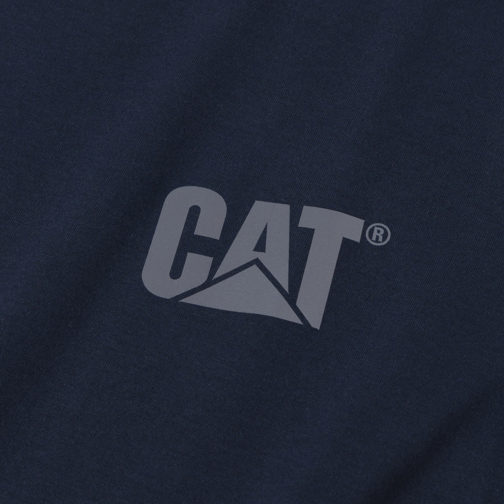 részlet CATERPILLAR Graphic Tee szürke férfi póló, kényelmes, modern, látványos CAT mint