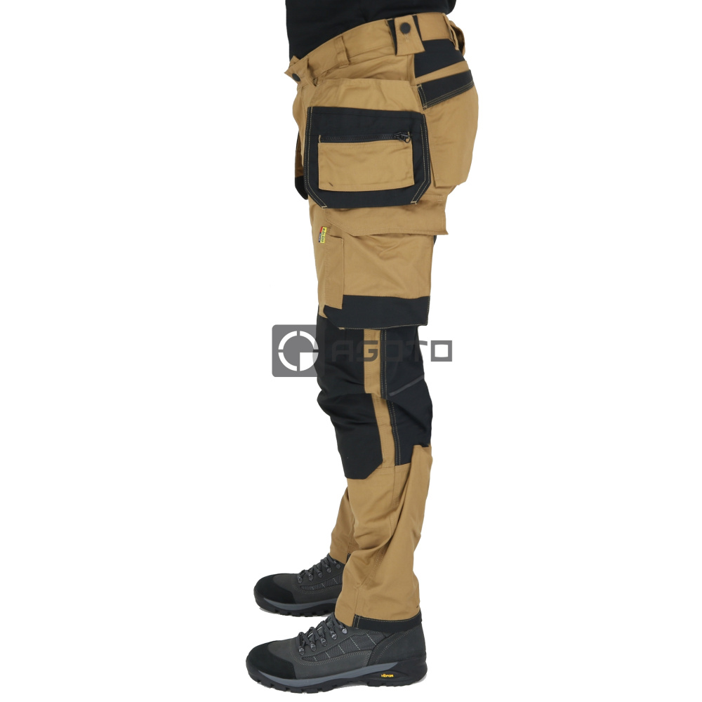 részlet BLAKLADER Craftsman Stretch férfi prémium munkanadrág, kényelmes, nugát színű, z