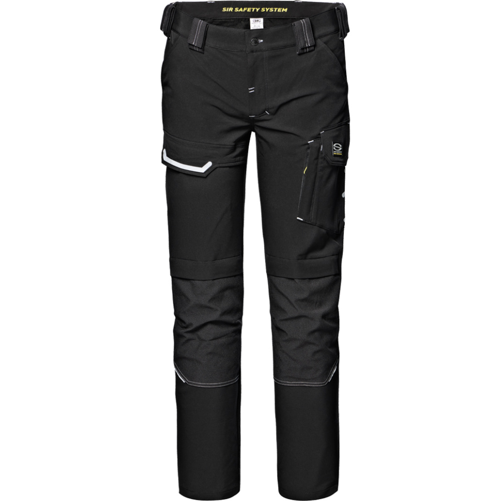 részlet SIR Palladium Cargo fekete férfi professzionális rugalmas munkanadrág, extra tar