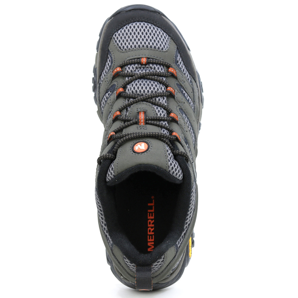részlet MERRELL Moab 3 GTX szürke férfi bőr outdoor cipő Gore-Tex® membránnal