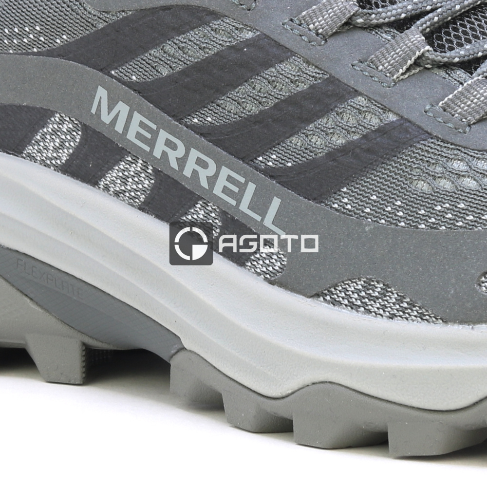 részlet MERRELL Moab Speed 2 szürke férfi outdoor cipő könnyű és légáteresztő + Vibram®