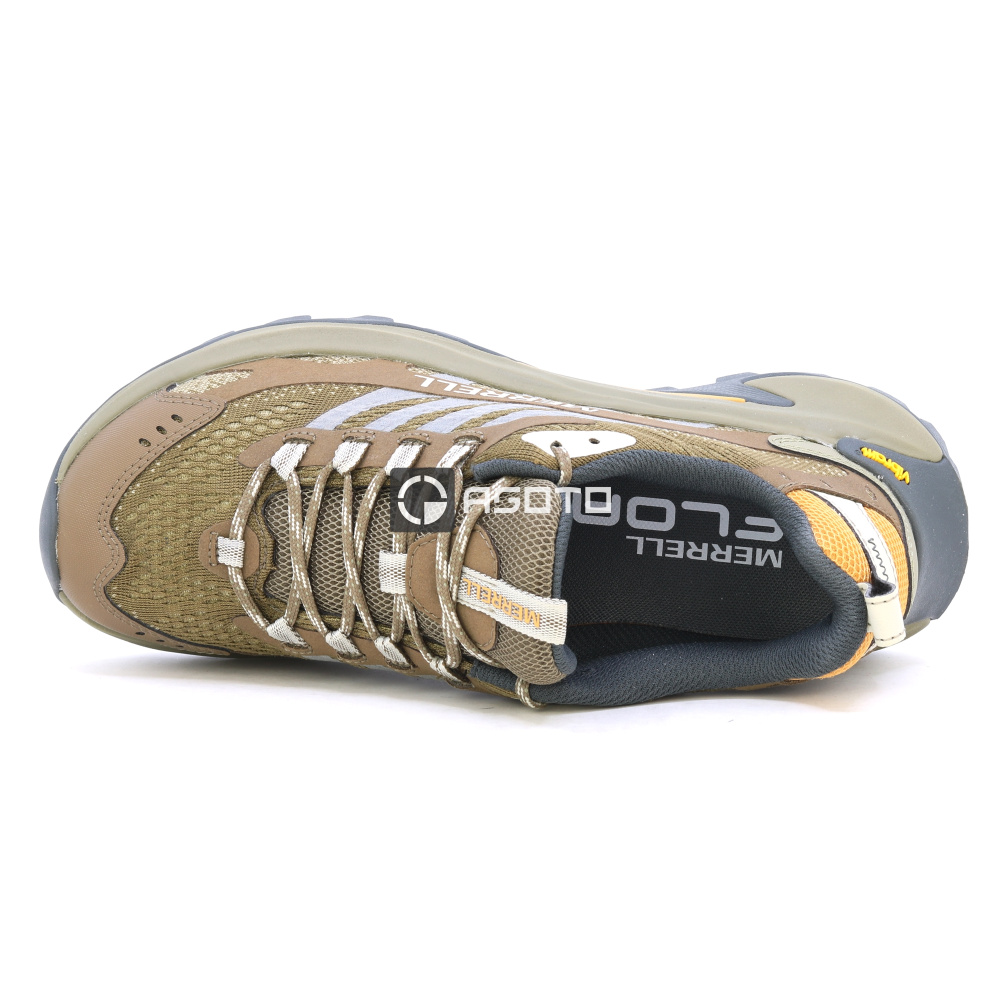 részlet MERRELL Moab Speed 2 barna férfi outdoor cipő könnyű és jól szellőző + Vibram®