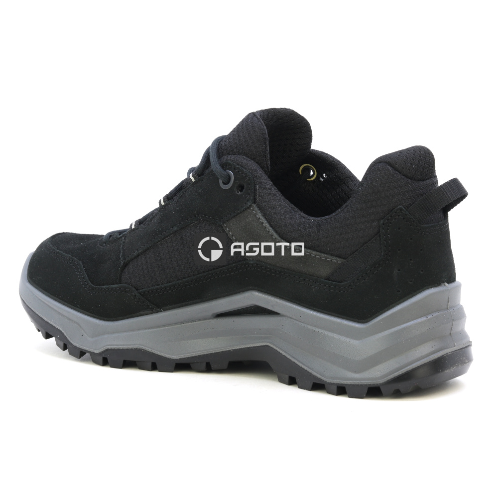 részlet LOWA Ventierra GTX fekete férfi bőr outdoor cipő, Gore-Tex® membrán