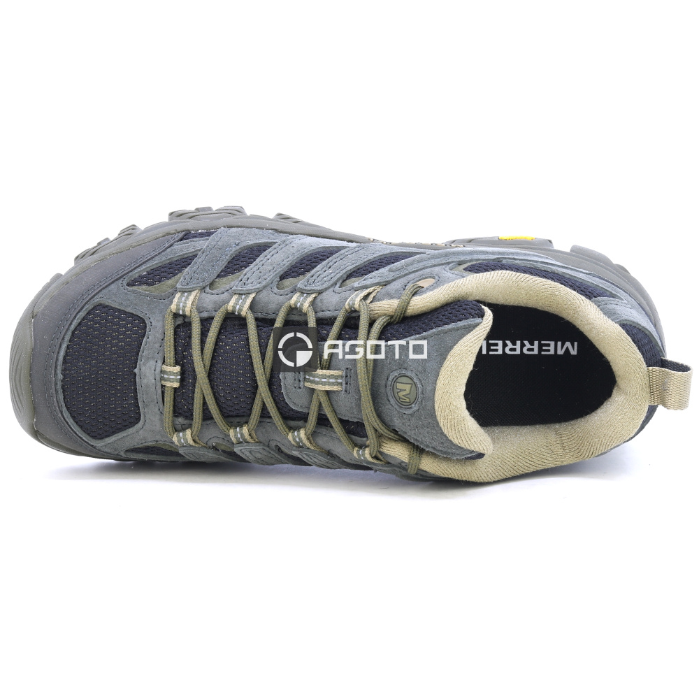 részlet MERRELL MOAB 3 M black fekete férfi bőr outdoor cipő nem csak túrázáshoz