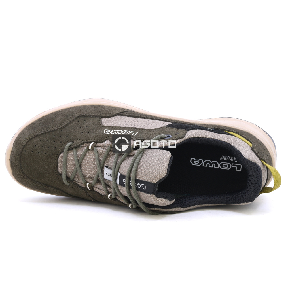 részlet LOWA Ventierra GTX barna férfi bőr outdoor cipő Gore-Tex® membránnal