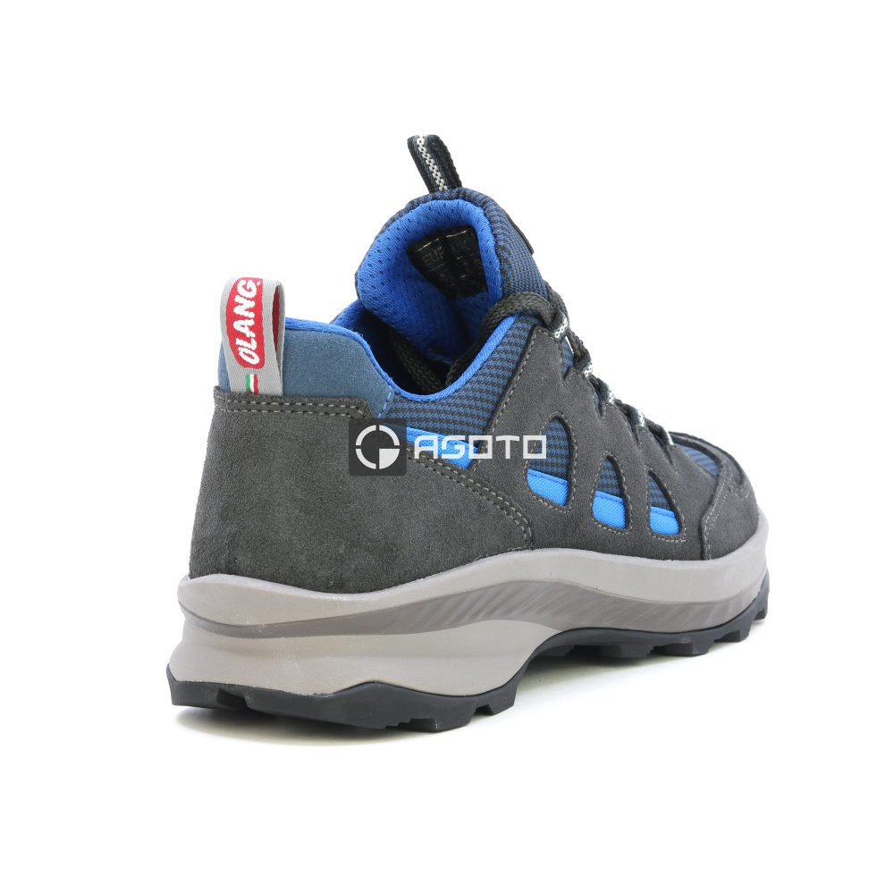 részlet OLANG Moena 816 szürke férfi bőr outdoor cipő, kényelmes és könnyű egész éves ha