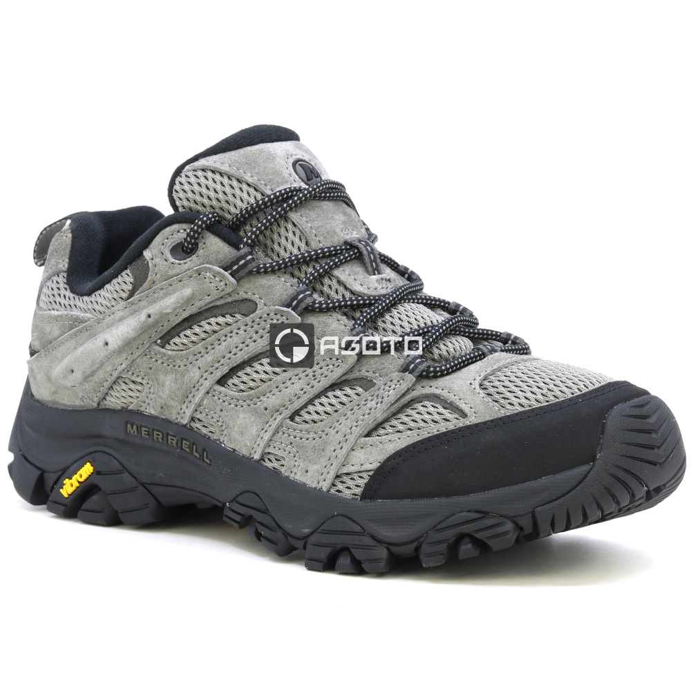 részlet MERRELL MOAB 3 M Talus/Black szürke férfi bőr túracipő, kényelmes