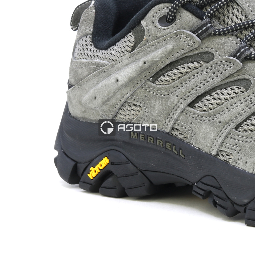 részlet MERRELL MOAB 3 M Talus/Black szürke férfi bőr túracipő, kényelmes