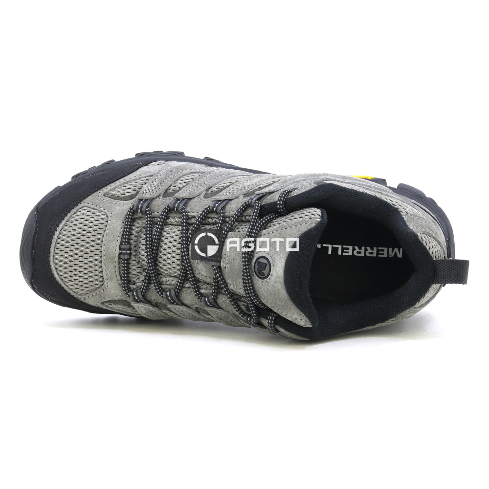 részlet MERRELL MOAB 3 M Talus/Black szürke férfi bőr túracipő, kényelmes