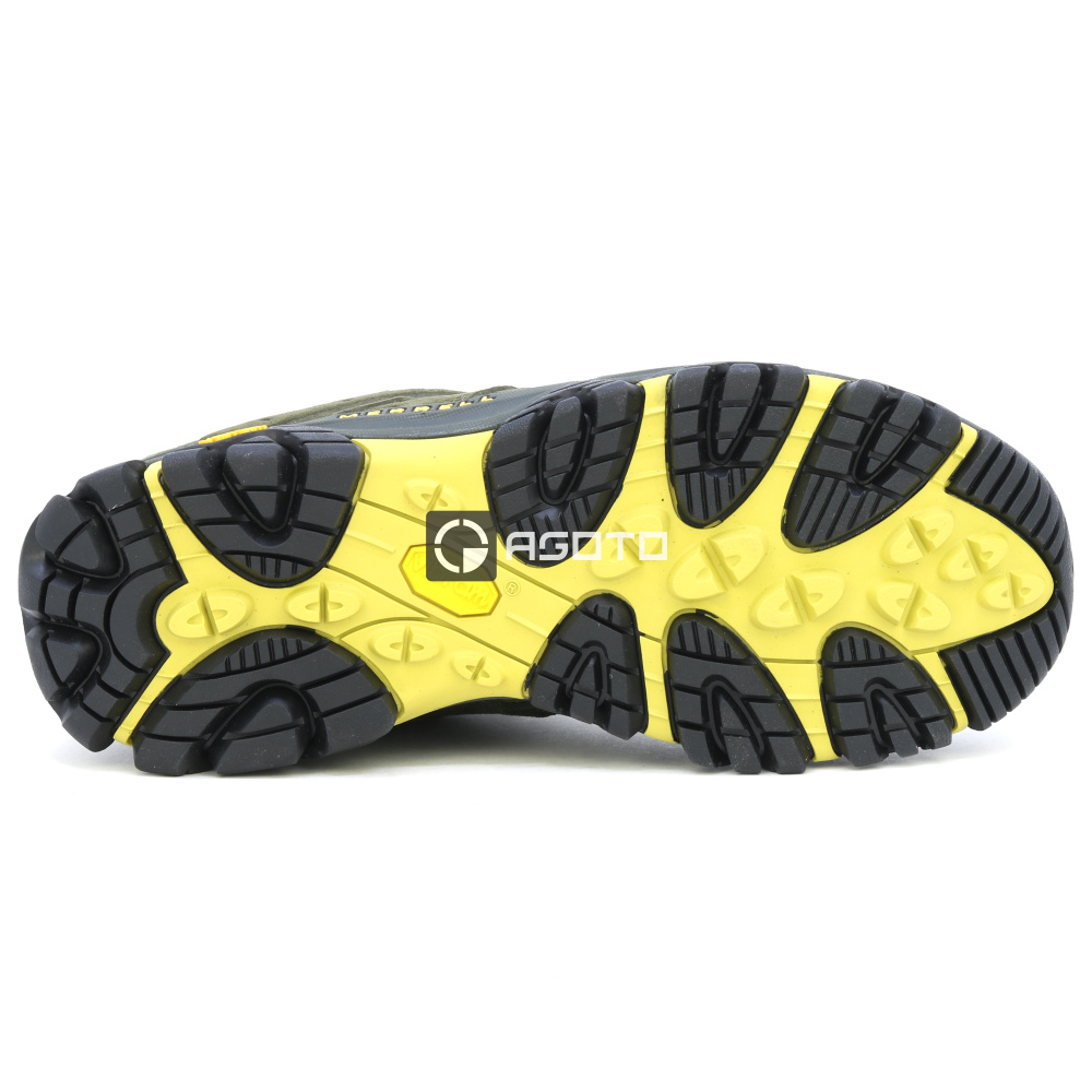 részlet MERRELL Moab 3 GTX olívazöld férfi bőr túracipő, Gore-Tex® membrán