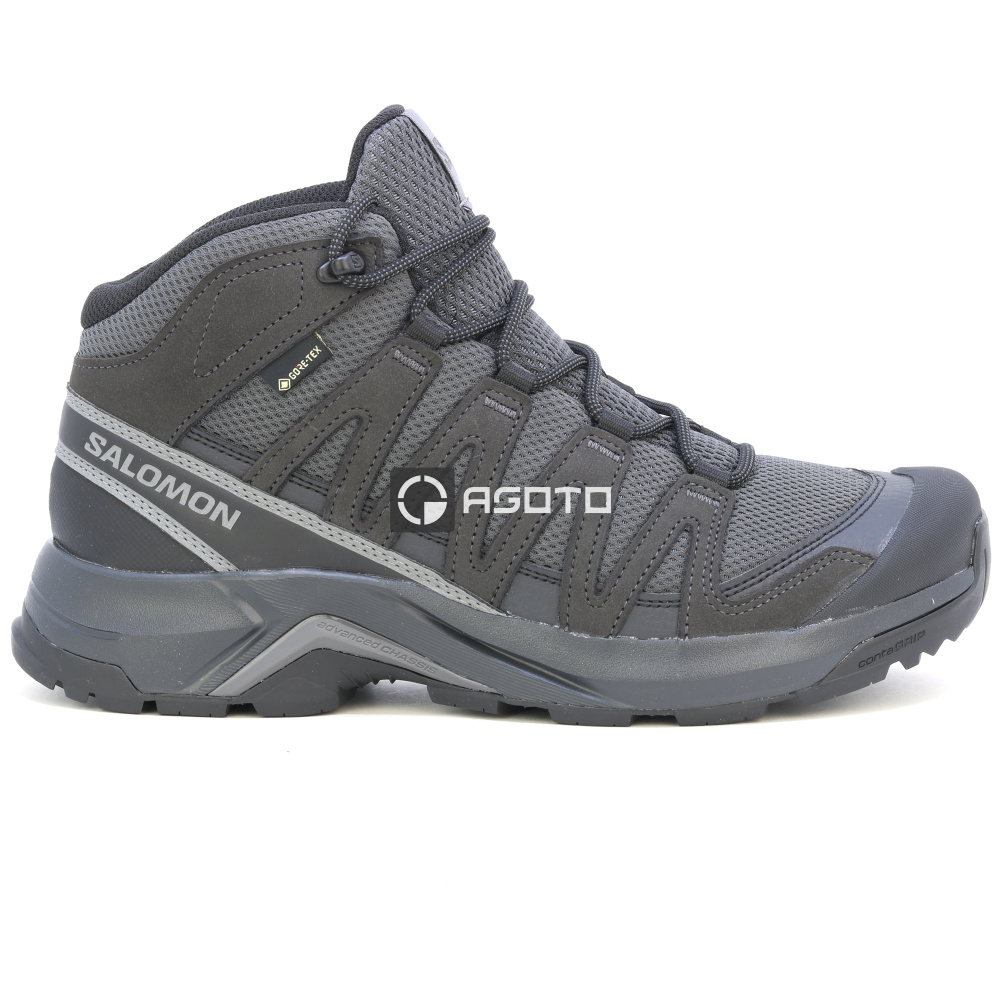 részlet SALOMON X-Adventure Recon GTX Mid membrán Gore-Tex® trekking cipő