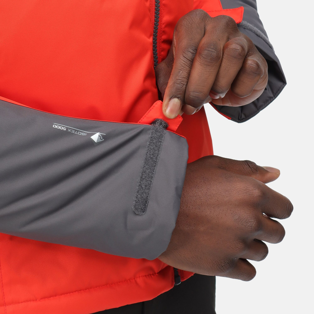 részlet REGATTA Fincham červená pánská zimní bunda