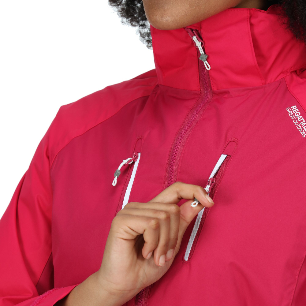 részlet REGATTA Calderdale IV vínová dámská outdoor bunda + Isotex membrána