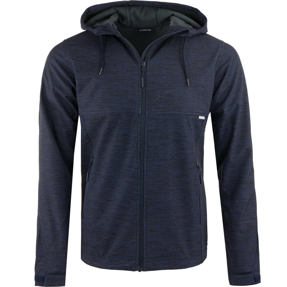 részlet ALPINE PRO Hedeg modrá pánská softshell bunda