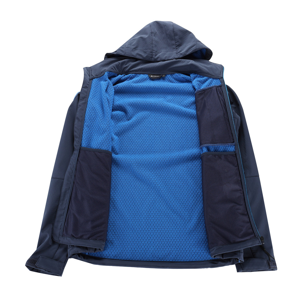 részlet ALPINE PRO Hoor membrane SOFT-SHELL WINDBARRIER DWR 8000 mm trekking kabát