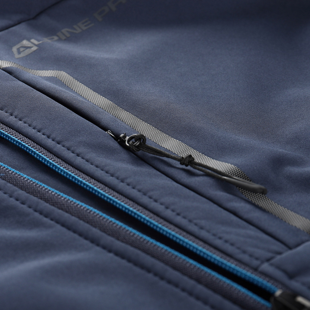 részlet ALPINE PRO Hoor membrane SOFT-SHELL WINDBARRIER DWR 8000 mm trekking kabát