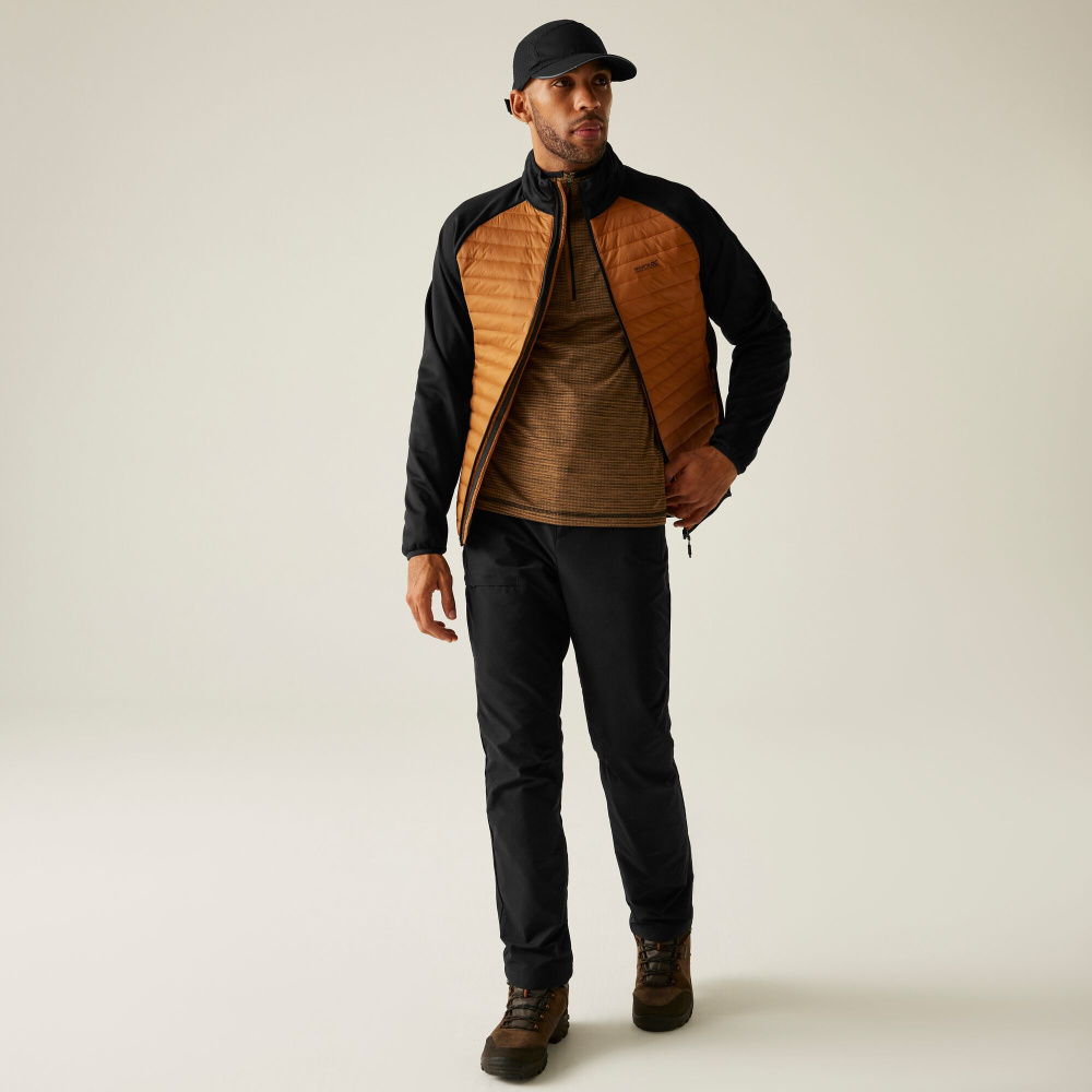 részlet REGATTA Clumber Hybrid barna férfi outdoor kabát egész éves használatra