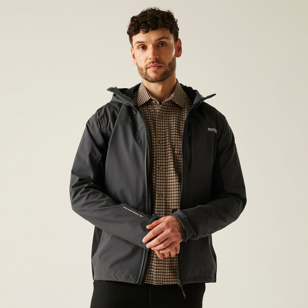 részlet REGATTA Birchdale II szürke férfi outdoor kabát Isotex membránnal, 10 000 mm víz