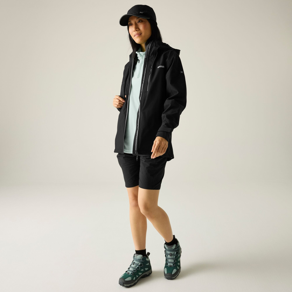 részlet REGATTA Birchdale II fekete női outdoor kabát + 10 000 mm membrán