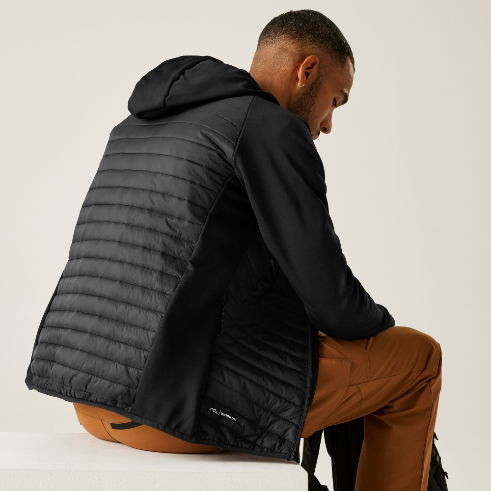 részlet Regatta Andreson Hybrid fekete férfi outdoor kabát, praktikus, egész éves haszná