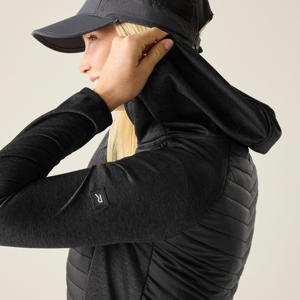 részlet REGATTA Andreson Hybrid fekete női outdoor egész éves kényelmes kabát