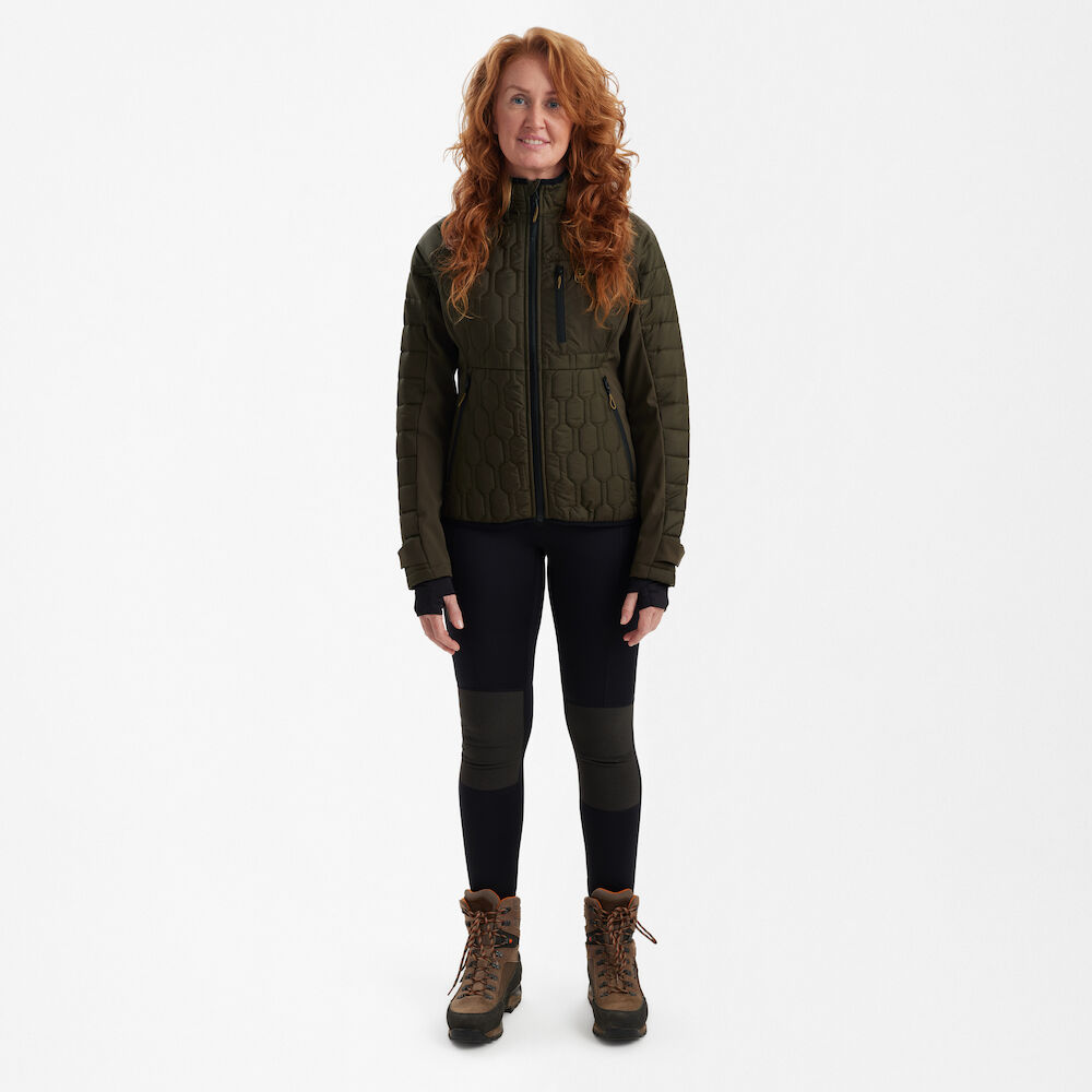 részlet Deerhunter Lady Mossdale olívzöld kényelmes női outdoor dzseki