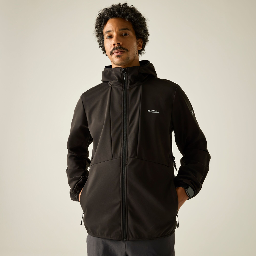 részlet REGATTA Highton F/Z Midlayer kék férfi egész éves outdoor pulóver