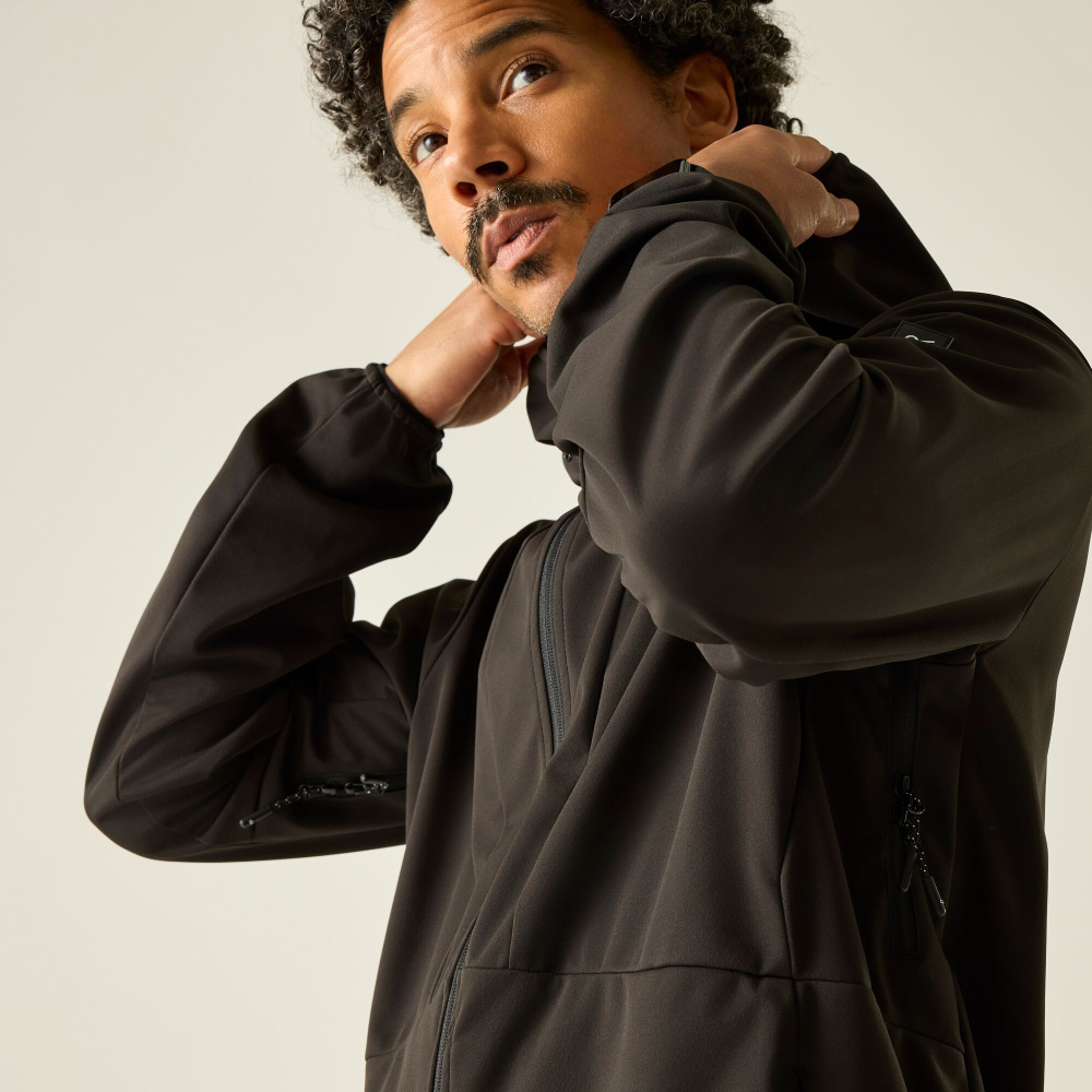 részlet REGATTA Highton F/Z Midlayer kék férfi egész éves outdoor pulóver