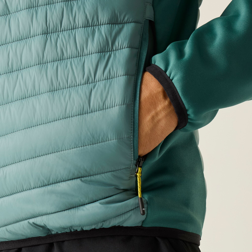 részlet REGATTA Andreson Hybrid zöld férfi egész éves outdoor kabát