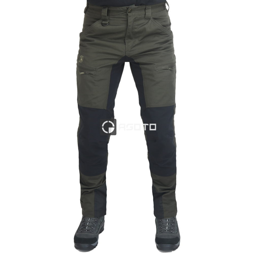 részlet Deerhunter Denmark Roqaland Stretch pánské olivové outdoor kalhoty