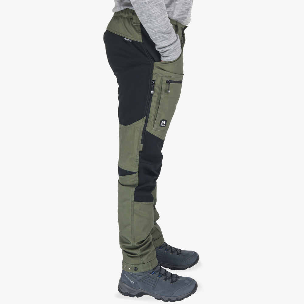 részlet Asoto Northsky Green WR water-resistant túranadrág
