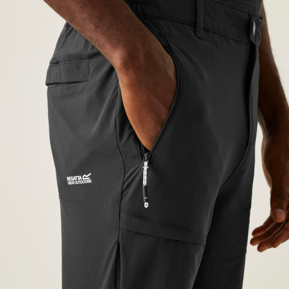 részlet REGATTA Highton TRS szürke férfi könnyű és jól szellőző outdoor nadrág