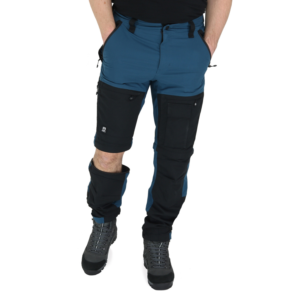 részlet Asoto Vattern Zip-Off férfi kék profi outdoor nadrág DWR kezeléssel, levehető sz