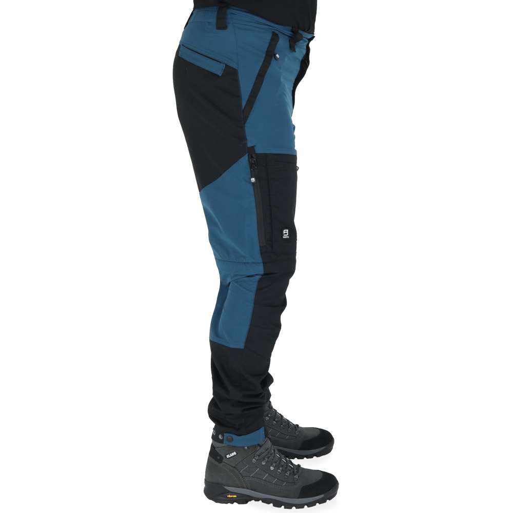 részlet Asoto Vattern Zip-Off férfi kék profi outdoor nadrág DWR kezeléssel, levehető sz