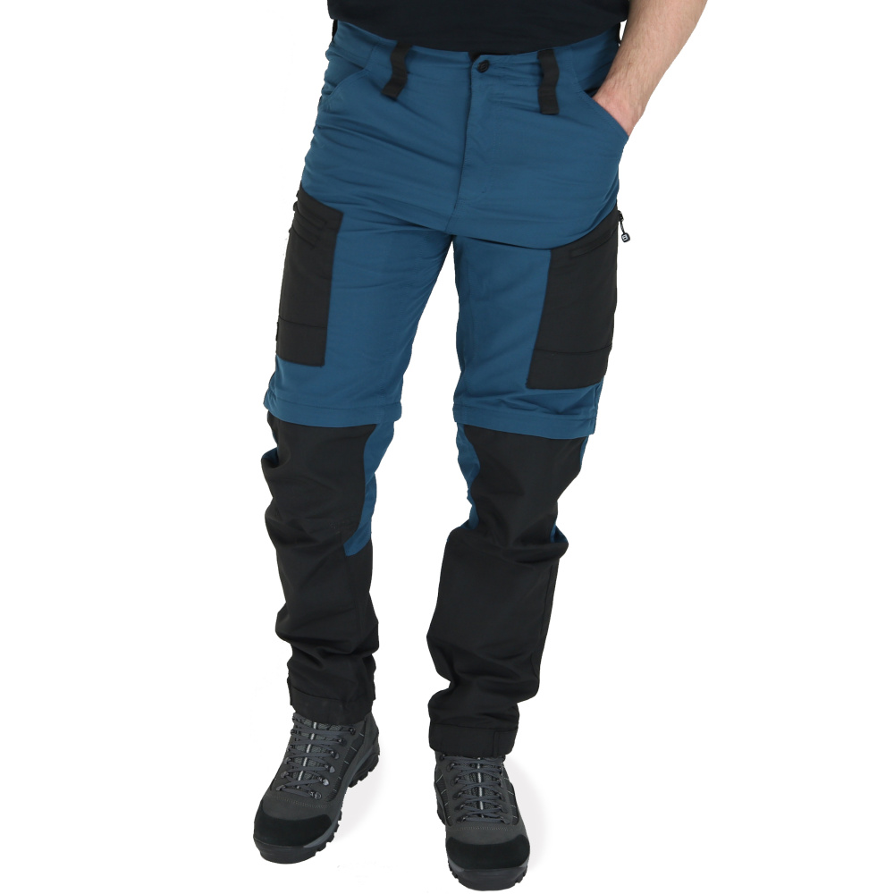 részlet Asoto Vild Zip-Off férfi kék outdoor nadrág DWR lecipzározható szárakkal 2 az 1-