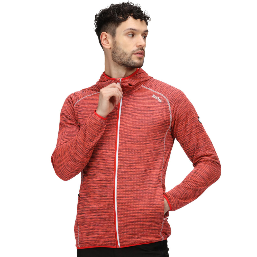 részlet REGATTA Yonder Hoody červená pánská funkční mikina