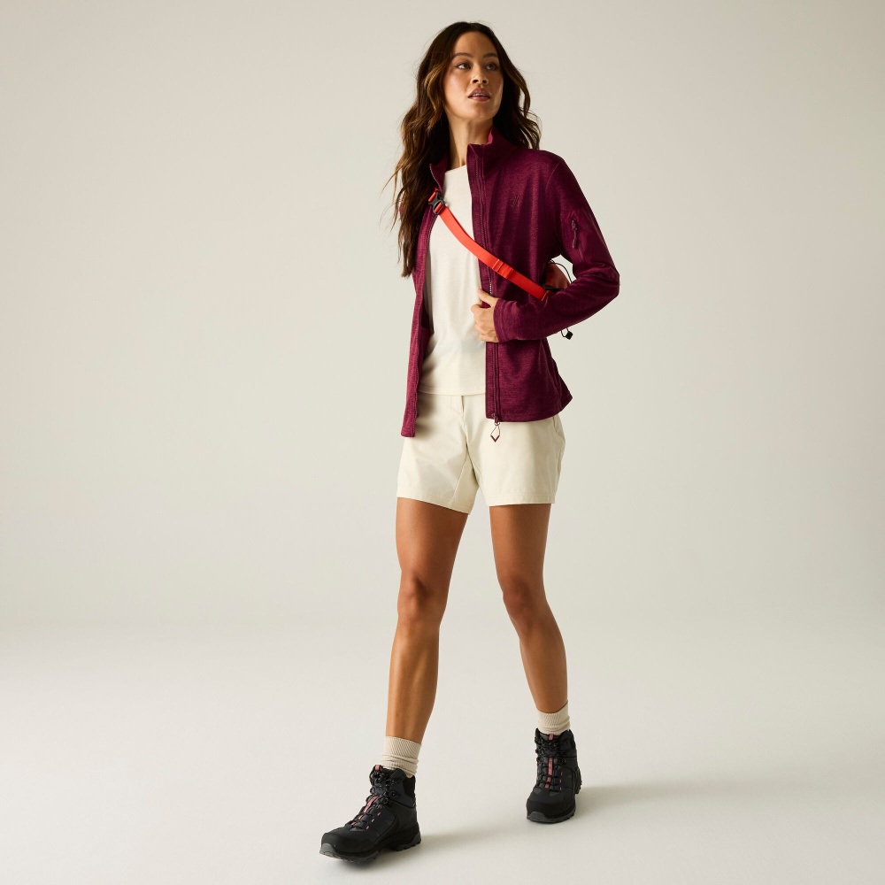 részlet DARE2B Torrek II bordó női outdoor pulóver, kényelmes és funkcionális