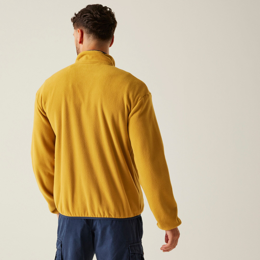 részlet REGATTA Frankie F/Z sárga férfi outdoor polár pulóver, kényelmes és kellemes vis