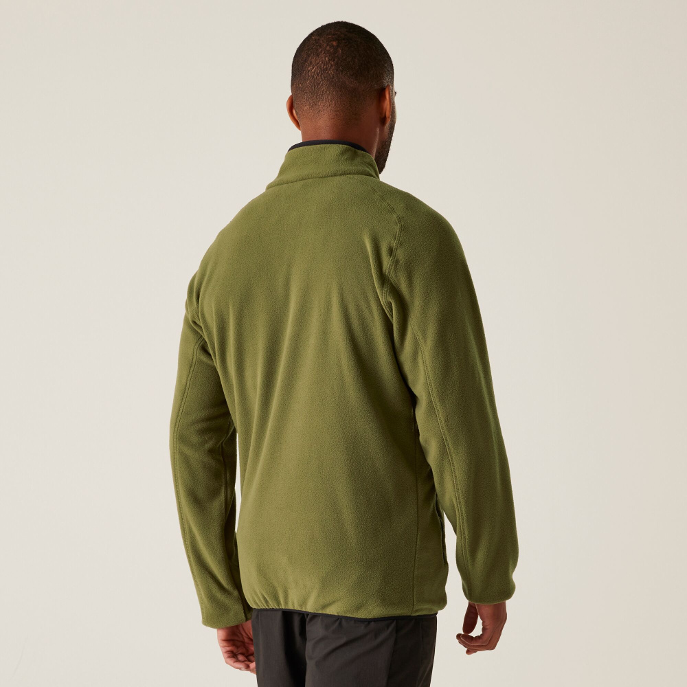 részlet REGATTA Hadfield zöld férfi outdoor polár pulóver, kényelmes viselet