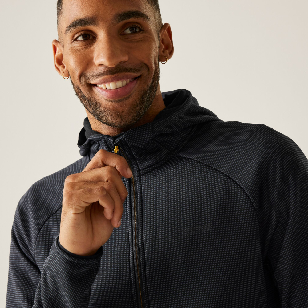 részlet REGATTA Everet szürke férfi funkcionális és rugalmas outdoor pulóver nem csak he