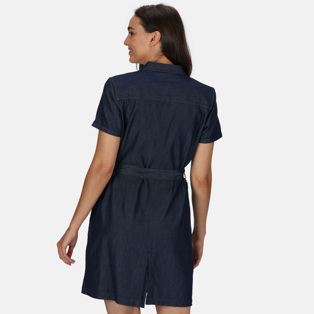 részlet REGATTA Quinty modré dámské šaty 100% Ba