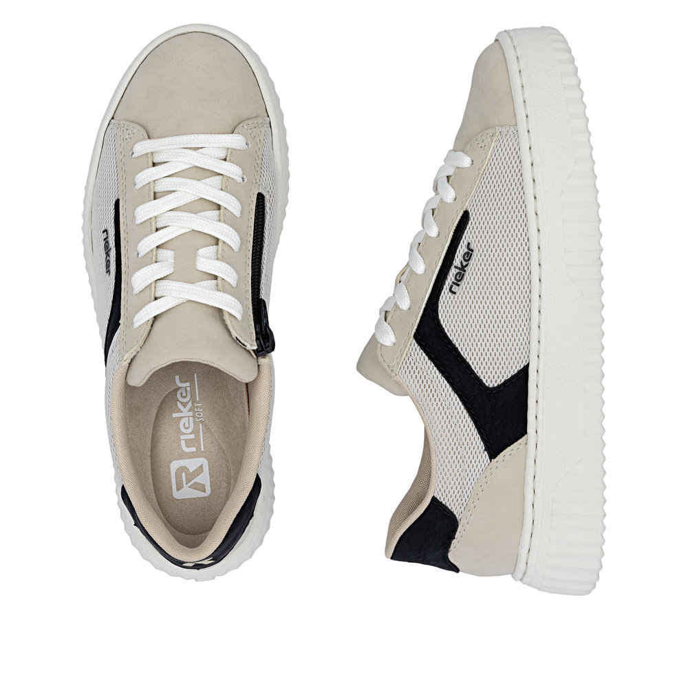 részlet RIEKER N9900-60 bézs női sportcipő, kényelmes és szellős